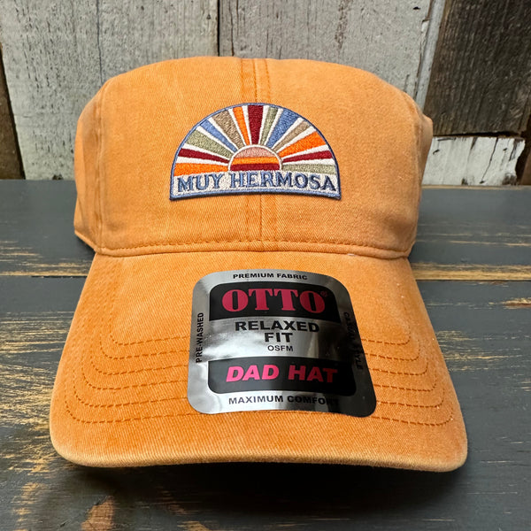 Hermosa Beach MUY HERMOSA :: COASTAL EDITION MINI Low Profile Dad Hat - Pumpkin Orange