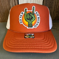 SO FAR :: SO BUENO High Crown Trucker Hat - Texas Orange/White