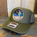 STARGAZER High Crown Trucker Hat - Olive