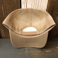 Hermosa Beach THE NEW STYLE - 5 Panel Mid Profile Mesh Back Trucker Hat - Khaki