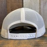 Hermosa Beach LIFEGUARD TOWER Five-Panel Trucker Cap - Heather Grey/Birch/Army Olive Green