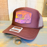 JOSHUA TREE NATIONAL PARK High Crown Trucker Hat - Brown