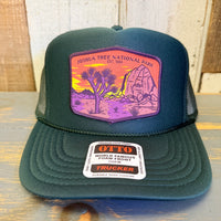 JOSHUA TREE NATIONAL PARK High Crown Trucker Hat - Dark Green