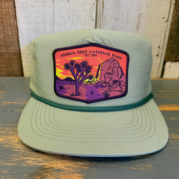 JOSHUA TREE NATIONAL PARK Nylon/Cotton Blend Hat - Light Olive Green