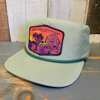 JOSHUA TREE NATIONAL PARK Nylon/Cotton Blend Hat - Light Olive Green