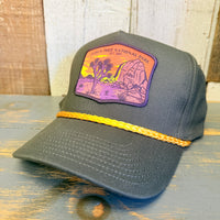 JOSHUA TREE NATIONAL PARK 5 Panel Golf, Rope caps - Loden/Gold Braid Hat