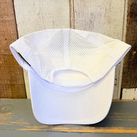 Hermosa Beach CLASSIC LOGO High Crown 5 Panel Perforated Mesh Back Hat - White