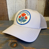 CALIFORNIA POPPY 6-Panel Icon Trucker Hat - Bone