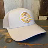 Hermosa Beach CLASSIC LOGO 6-Panel Icon Trucker Hat - Bone