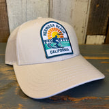 Hermosa Beach 1 TO 3 FEET HIGH & RISING 6-Panel Icon Trucker Hat - Bone