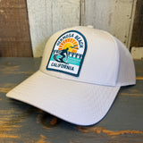 Hermosa Beach 1 TO 3 FEET HIGH & RISING 6-Panel Icon Trucker Hat - Bone