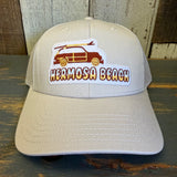 Hermosa Beach WOODIE 6-Panel Icon Trucker Hat - Bone