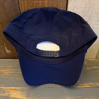 Hermosa Beach CLASSIC LOGO High Crown 5 Panel Perforated Mesh Back Hat - Navy Blue