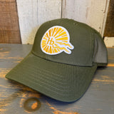 Hermosa Beach CLSSIC LOGO 6-Panel Icon Trucker Hat - Army