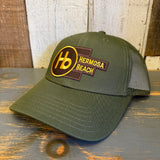 Hermosa Beach THE NEW STYLE 6-Panel Icon Trucker Hat - Army