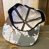 Hermosa Beach CLASSIC LOGO Athletic Performance Snapback Hat - Glacier Blue Island Camo