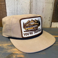 YOU'RE TRIPPIN' Nylon/Cotton Blend Hat - Khaki