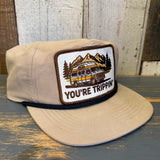 YOU'RE TRIPPIN' Nylon/Cotton Blend Hat - Khaki