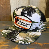 Hermosa Beach RETRO SUNSET Snapback Hat - Swamp Floral