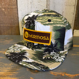 Hermosa Beach AS REAL AS THE STREETS Snapback Hat - Swamp Floral