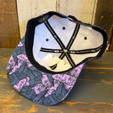 HATE HAS NO HOME HERE Snapback Hat - Black Denim/Purple Conch