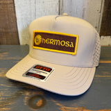 Hermosa Beach AS REAL AS THE STREETS 5 Panel Mid Profile Baseball Cap - Khaki