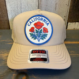 CALIFORNIA POPPY 5 Panel Performance Athletic Cap - Khaki
