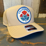 CALIFORNIA POPPY 5 Panel Performance Athletic Cap - Khaki