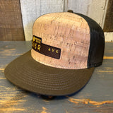 Hermosa Beach PIER AVE Premium Cork Trucker Hat (Military Green)