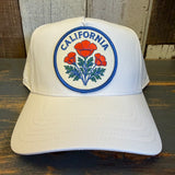CALIFORNIA POPPY 5 Panel Athletic Performance Cap - Ecru