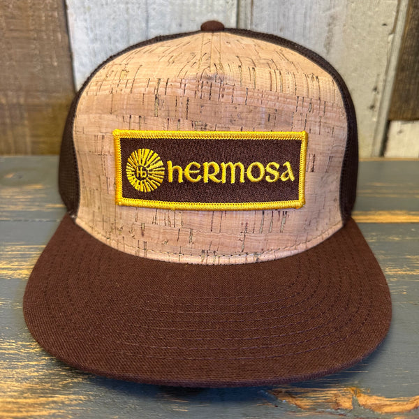 Hermosa Beach AS REAL AS THE STREETS Cork Trucker Hat - Brown/Cork