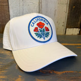 CALIFORNIA POPPY 5 Panel Athletic Performance Cap - Ecru