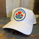 CALIFORNIA POPPY 5 Panel Athletic Performance Cap - Ecru
