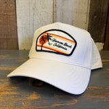 Hermosa Beach RETRO SUNSET 5 Panel Athletic Performance Cap - Ecru