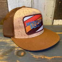 Hermosa Beach GOLF CARTS & YOGA MATS Trucker Hat - Cypress Brown/Cork