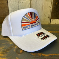 Hermosa Beach MUY HERMOSA High Crown Trucker Hat - White