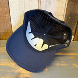 Hermosa BeachOBLIGATORY SUNSET 5 Panel Athletic Performance Cap - Navy