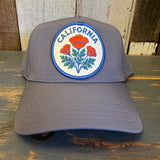 CALIFORNIA POPPY 5 Panel Athletic Performance Cap - Shadow Grey