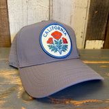 CALIFORNIA POPPY 5 Panel Athletic Performance Cap - Shadow Grey