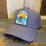 Hermosa Beach 1 to 3 FEET HIGH & RISING 5 Panel Athletic Performance Cap - Shadow Grey