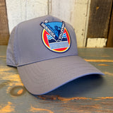 LET'S GET SERVED :: HERMOSA BEACH VOLLEYBALL 5 Panel Athletic Performance Cap - Shadow Grey