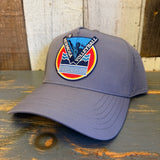 LET'S GET SERVED :: HERMOSA BEACH VOLLEYBALL 5 Panel Athletic Performance Cap - Shadow Grey