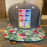 HATE HAS NO HOME HERE Snapback Hat - Tropical Green Floral