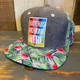 HATE HAS NO HOME HERE Snapback Hat - Tropical Green Floral