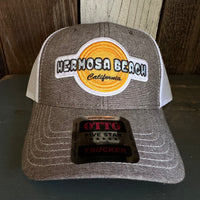 Hermosa Beach HEAT HEAT 6 Panel Low Profile Mesh Back Trucker Hat - Charcoal Grey/White