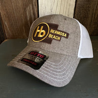 Hermosa Beach THE NEW STYLE 6 Panel Low Profile Mesh Back Trucker Hat - Charcoal Grey/White