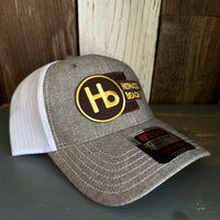 Hermosa Beach THE NEW STYLE 6 Panel Low Profile Mesh Back Trucker Hat - Charcoal Grey/White