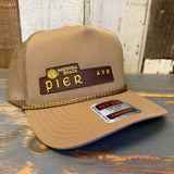Hermosa Beach PIER AVE Mid Profile Mesh Back Trucker Hat - Coyote Brown