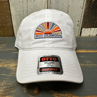 Hermosa Beach MUY HERMOSA :: COASTAL EDITION MINI 6 Panel Low Profile Style Dad Hat - White
