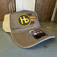 Hermosa Beach THE NEW STYLE 6 Panel Low Profile "OTTO COMFY FIT" Trucker Hat - Dark Brown/Khaki